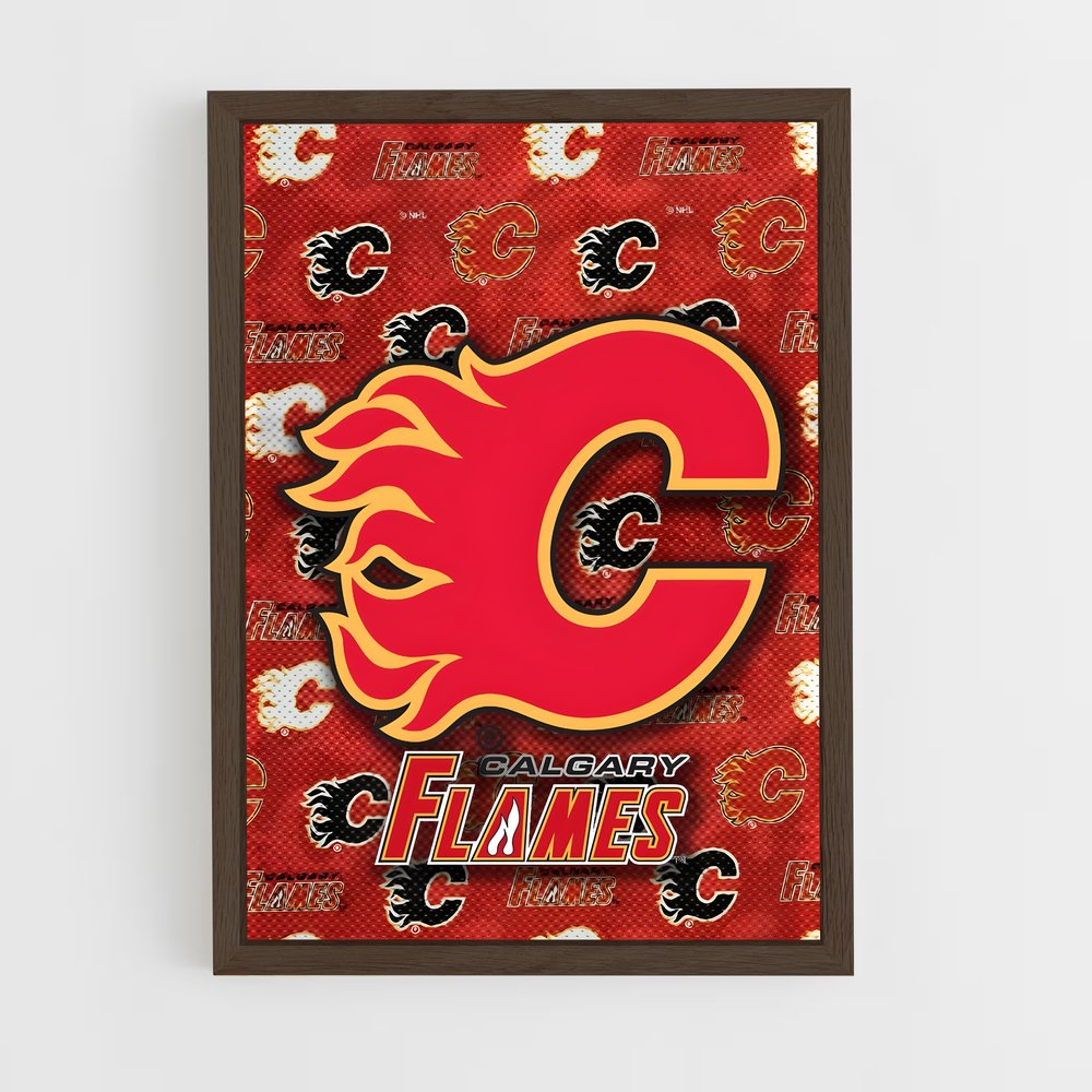 Poster Flames en Action – affiche Hockey sur glace (vue 5)